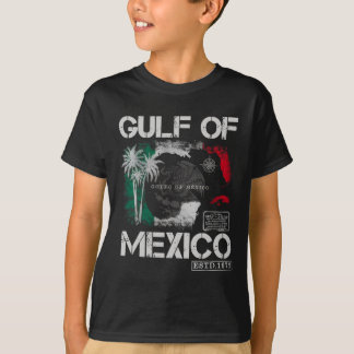 T-shirt Vintage Golfe Du Mexique 1672 Carte Historique Ret