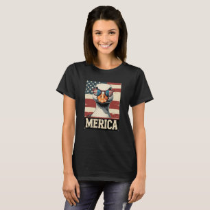 T-shirt Vintage Goose Merica 4 juillet patriotique