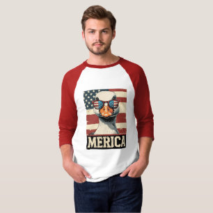 T-shirt Vintage Goose Merica 4 juillet patriotique
