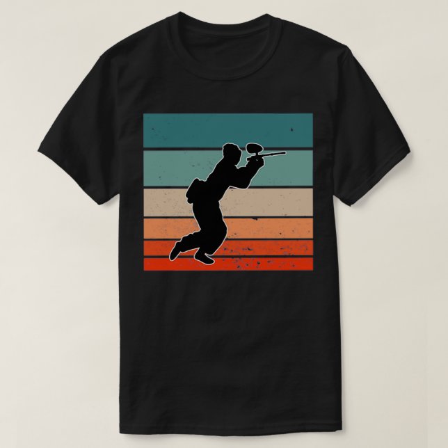 T-shirt Vintage Gotcha Paintball Player Retro Paintball (Design devant)