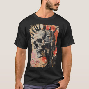 T-shirt Vintage Graffiti Biker Rocker Skull Punk Horreur S