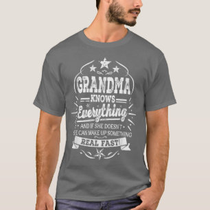 T-shirt Vintage grand-mère sait tout ce que les femmes amu
