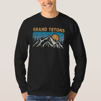 T-shirt Vintage Grand Tetons Colorado Retro Mountain Ski S