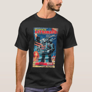 T-shirt Vintage Graphisme Super Astronaut Robot Retro Old 