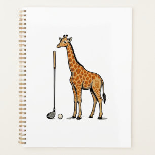 T-Shirt Vintage Gravure Vecteur Girafe Golf Desi
