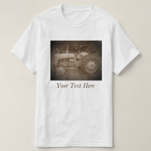 T-shirt Vintage Gray massey fergison tracteur photo sepia