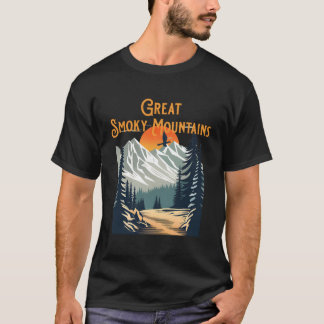 T-shirt Vintage Great Smoky Mountains Souvenir Randonnée
