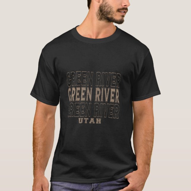 T-shirt Vintage Green River Utah (Devant)