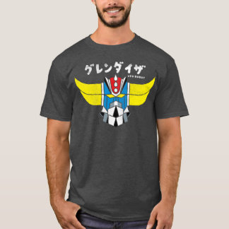 T-shirt Vintage Grendizer Head Distressed Retro UFO Robot