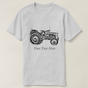 T-shirt Vintage Grey massey fergison tracteur photo