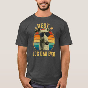 T-shirt Vintage Greyhound Glasses Best Dog Dad Ever