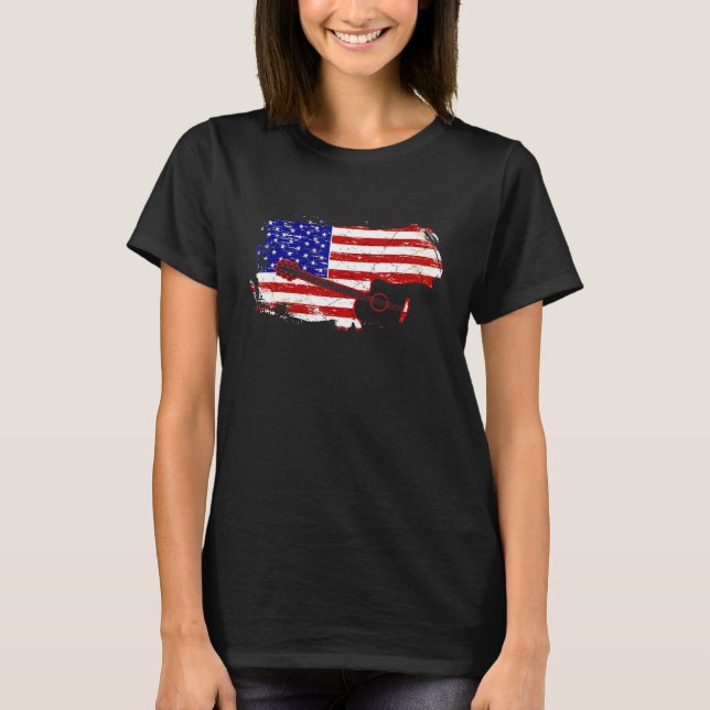 T-shirt Vintage Guitar Guitarist (Devant)