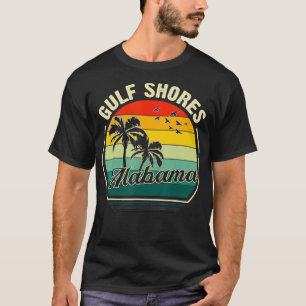 T-shirt Vintage Gulf Shores Beach Alabama Summer Sunset Pa