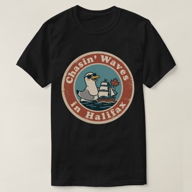 T-shirt Vintage Halifax Nouvelle-Écosse Plaisir nautique (Design devant)