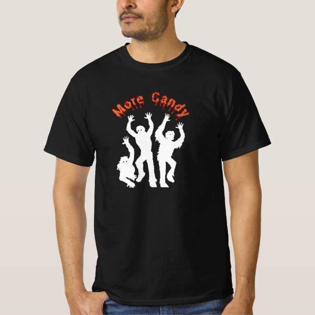 T-shirt Vintage Halloween Candy Zombies (Devant)