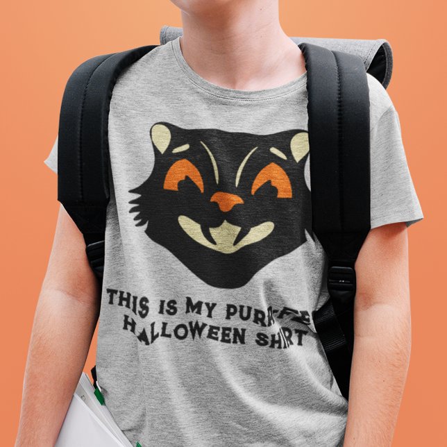 T-shirt Vintage Halloween Cat Custom Slogan  (Créateur téléchargé)