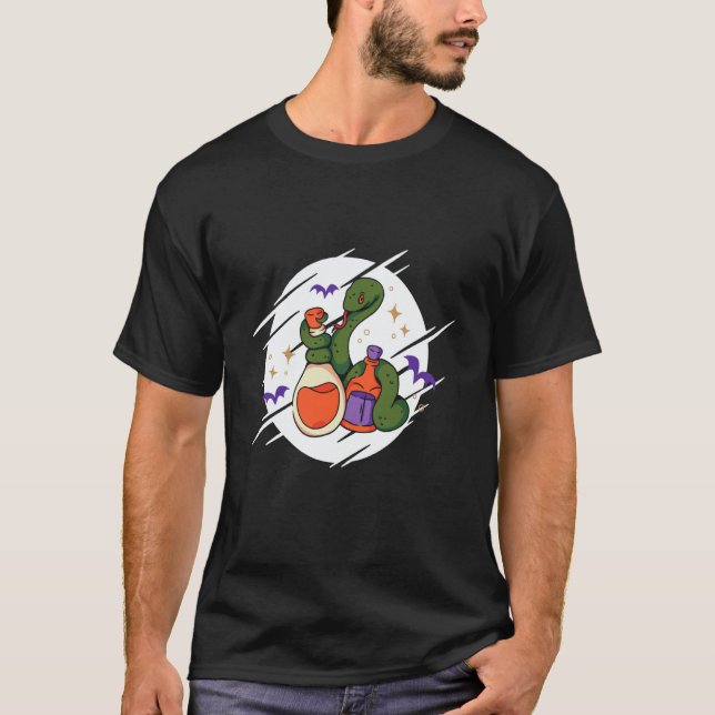 T-shirt Vintage Halloween Chemistry Snake (Devant)