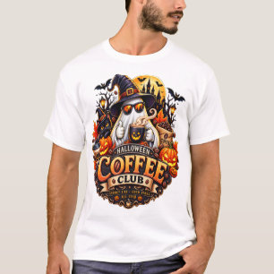 T-shirt Vintage Halloween Coffee Club – Café Rétro Effraya