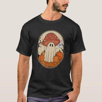 T-shirt Vintage Halloween Ghost Cat Mushroom Premium T Shi
