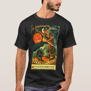 T-shirt Vintage Halloween Graphique Facile Costume sorcièr