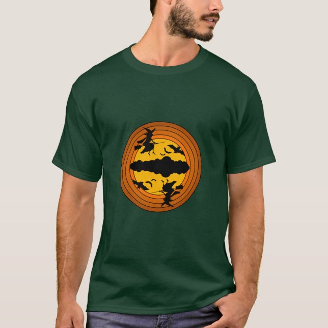 T-shirt Vintage Halloween Witch rétro (Devant)