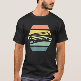 T-shirt Vintage Harmonica Bouche Orgue Amateur de musique