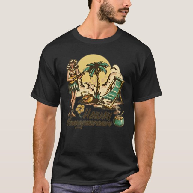 T-shirt Vintage Hawaii Honeymoon (Devant)