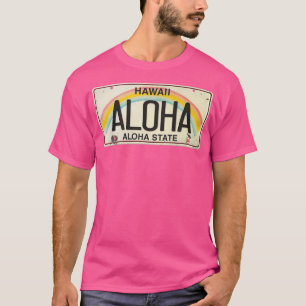 T-shirt Vintage Hawaii License Plate Aloha