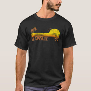 T-shirt Vintage Hawaii Retro Hawaiian Beach Surfing 70 s S
