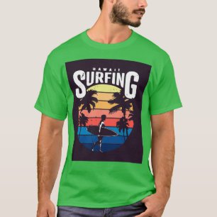 T-shirt Vintage hawaii surfing label