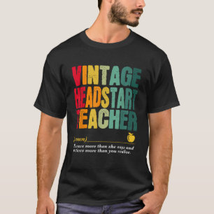 T-shirt Vintage HeadStart Professeur Funny Titre de l'empl