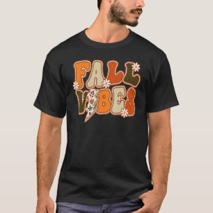 T-shirt Vintage Hello Automne Floral Super Automne Vibes A