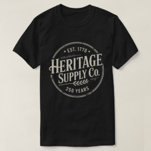 T-shirt Vintage Heritage Supply Co Fondée en 1776 Américai