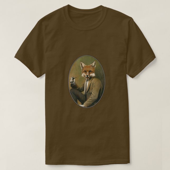 T-shirt vintage Hipster Fox (Design devant)