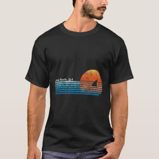 T-shirt Vintage Hobie Beach Retro 80s Shark Fin Sunset