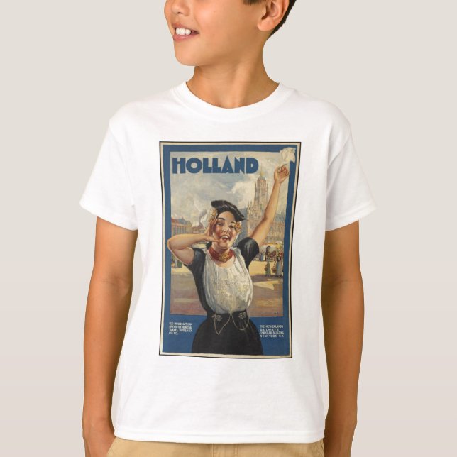 T-shirt Vintage Holland Air Travel (Devant)