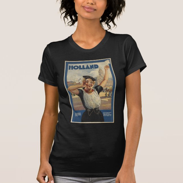 T-shirt Vintage Holland Air Travel (Devant)