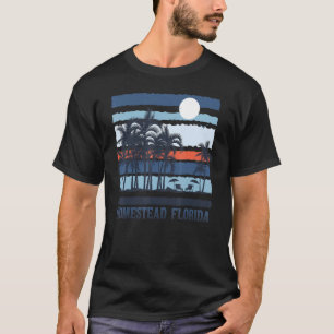 T-shirt Vintage Homestead Florida Summer Travel 80s Beach