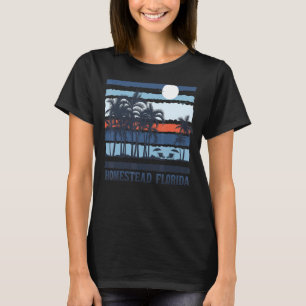 T-shirt Vintage Homestead Florida Summer Travel 80s Beach