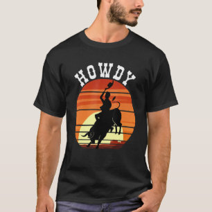 T-shirt Vintage Howdy Rodéo Cheval Western Country Sudiste