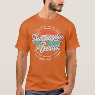 T-shirt Vintage Huntington Beach Badge Surfing Life OC Cal