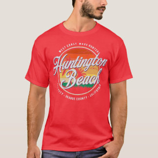 T-shirt Vintage Huntington Beach Badge Surfing Life OC Cal