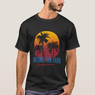 T-shirt Vintage Huntington Park California Palm Trees Suns