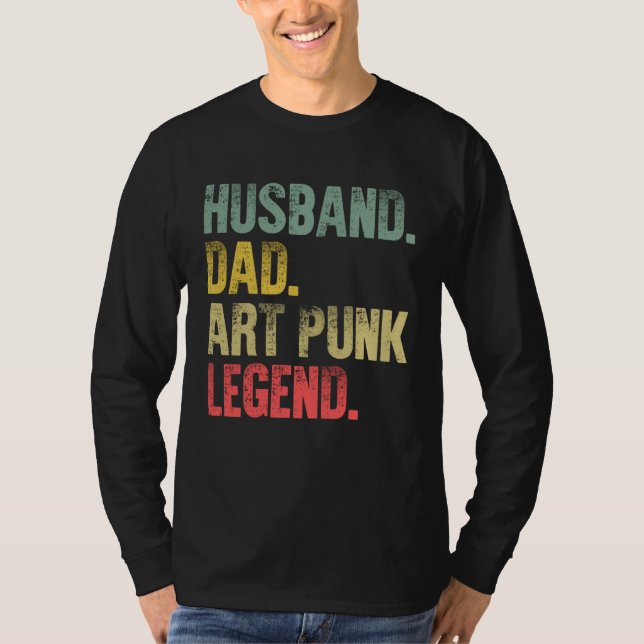 T-shirt Vintage   Husband Dad Punk Legend Retro (Devant)