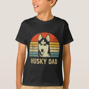 T-shirt Vintage Husky Papa Fêtes des pères Cadeaux Pour Am