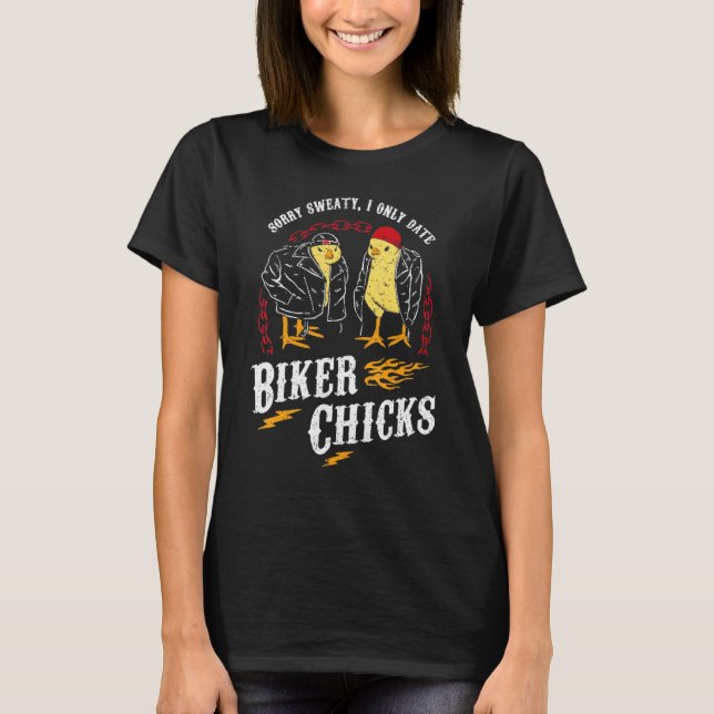 T-shirt Vintage I Date Vélo Chicks (Devant)