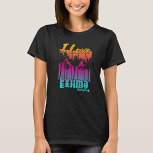 T-shirt Vintage I Love Exuma Bahamas