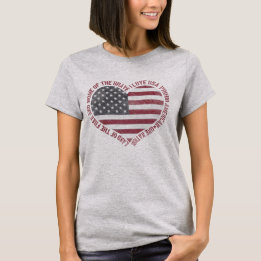 T-shirt Vintage I Love USA Heart