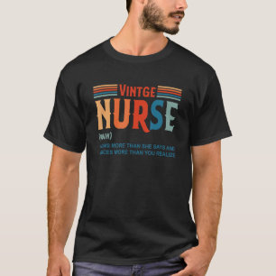 T-shirt Vintage Infirmière Noun Définition En Sait Plus Qu