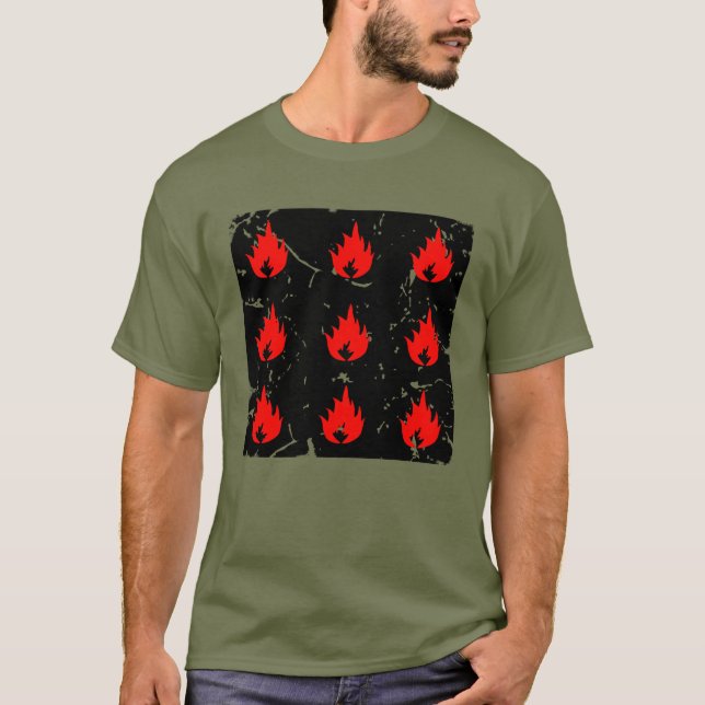 T-shirt Vintage inflammable (Devant)